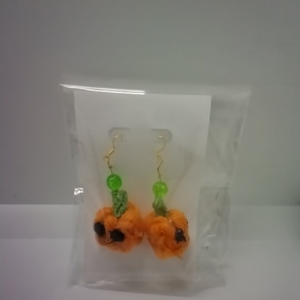 Lorena Espinoza Design Orange and Green Earrings